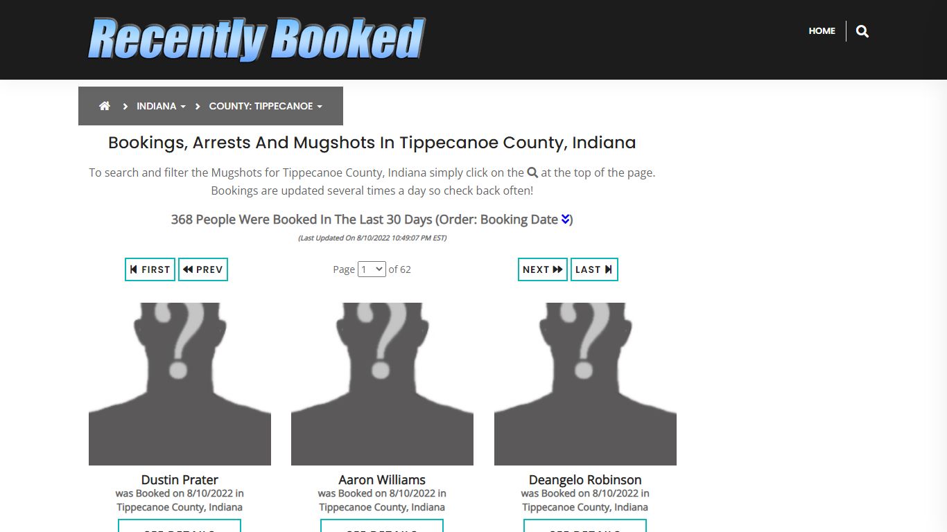 Recent bookings, Arrests, Mugshots in Tippecanoe County ...