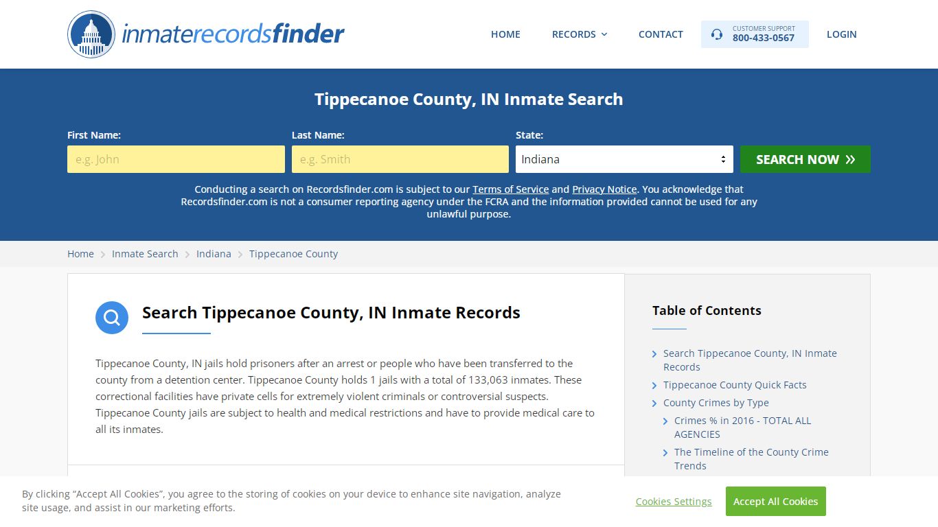 Tippecanoe County, IN Inmate Lookup & Jail Records Online